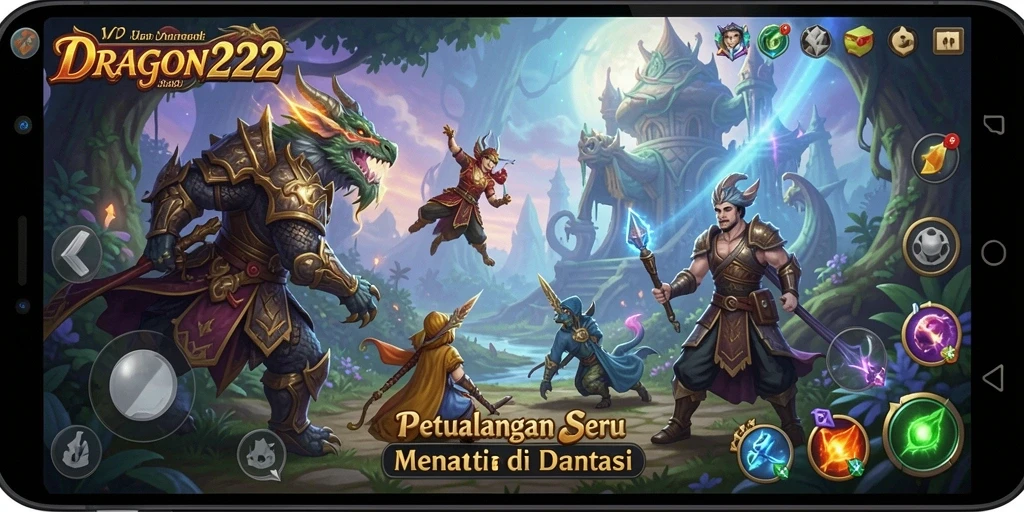 Screenshot gameplay DRAGON222 menunjukkan aksinya yang mendebarkan dalam petualangan fantasi.