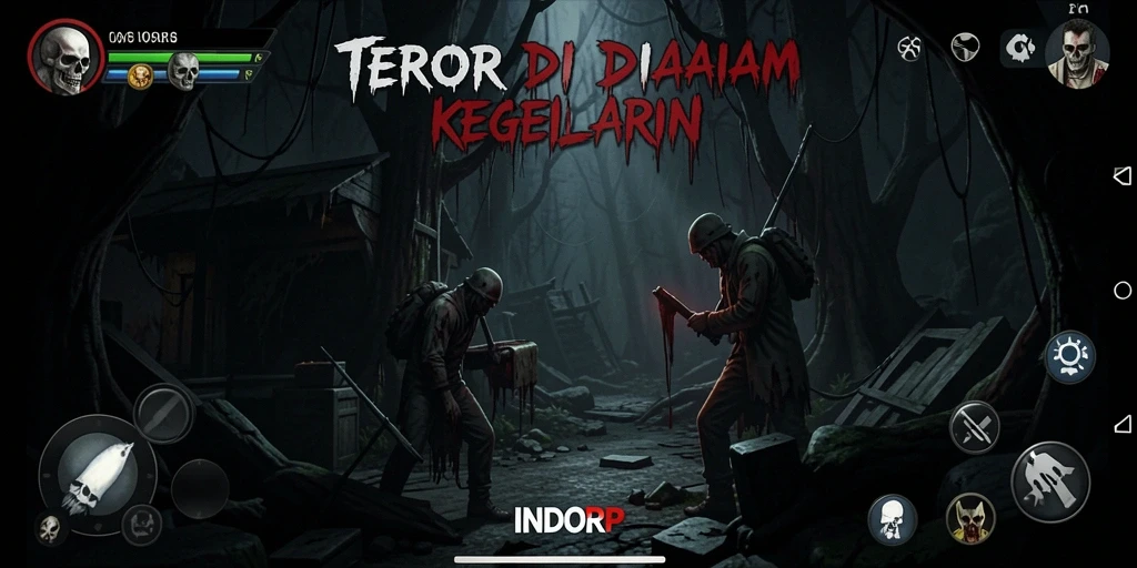 Screenshot gameplay INDORP menampilkan suasana mendebarkan dan mencekam.
