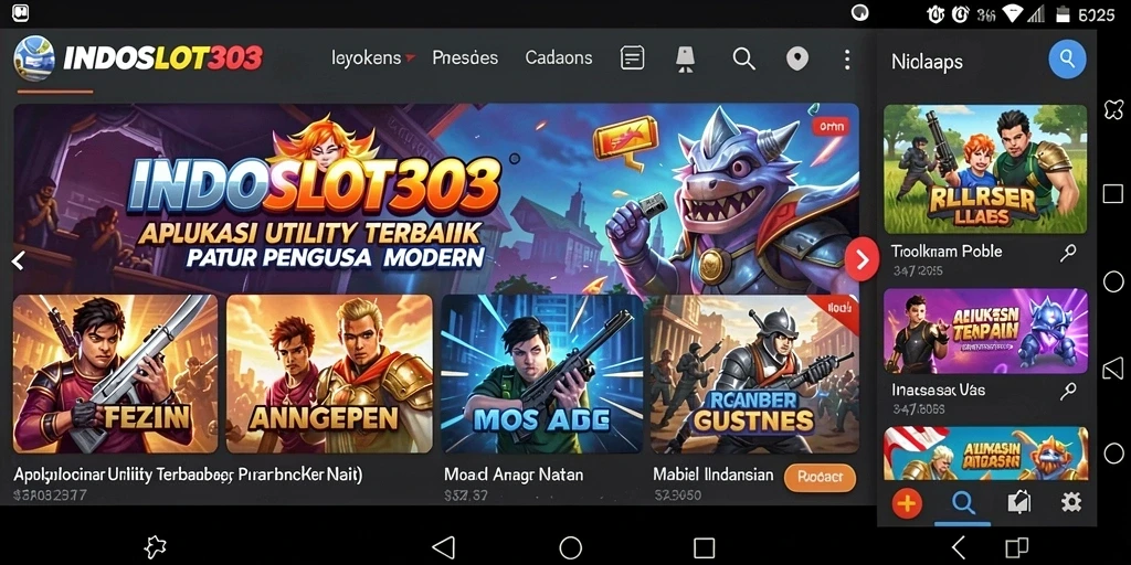 Tampilan antarmuka INDOSLOT303 yang bersih dan modern.