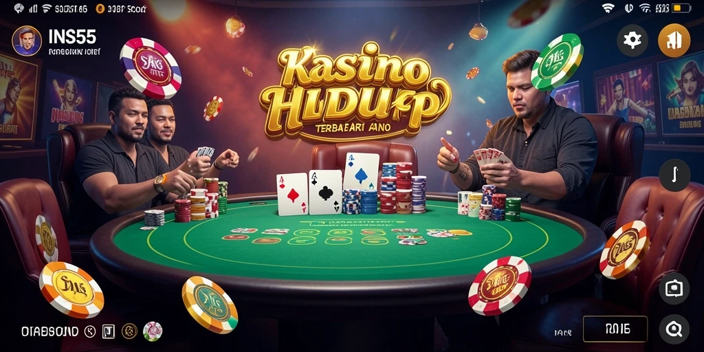 Tampilan gameplay Live Casino yang menarik dan interaktif di INS55.
