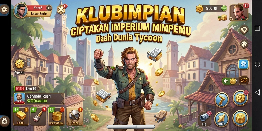 Tangkapan layar permainan KLUBIMPIAN menampilkan pengalaman bermain Tycoon yang seru.