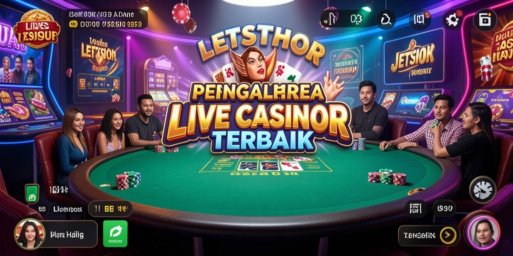 Gameplay seru LETSTHOR di Live Casino dengan dealer nyata.