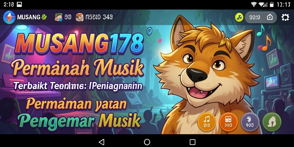 Tampilan gameplay MUSANG178 yang penuh warna dan dinamis.