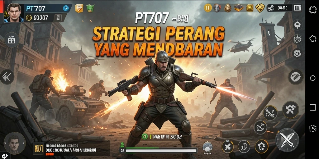 Tampilan gameplay PT707 yang seru dan mendebarkan.
