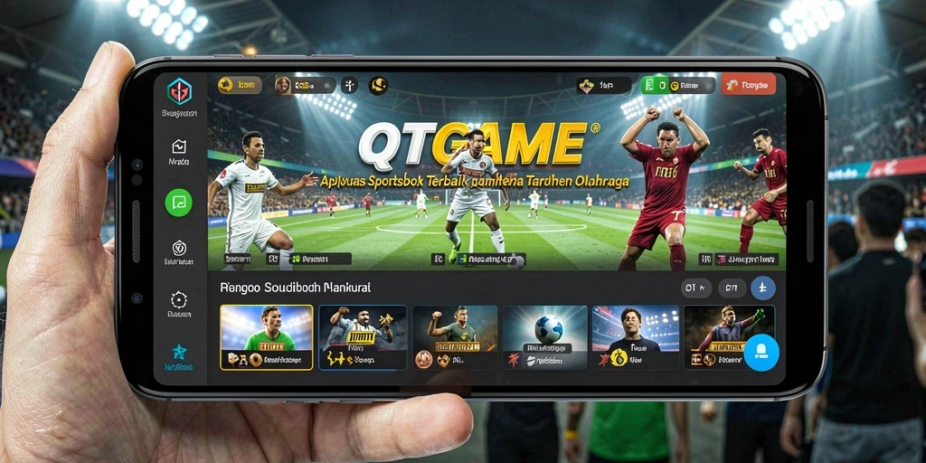 Tampilan dinamis dan interaktif dari gameplay QTGAME Sportsbook.