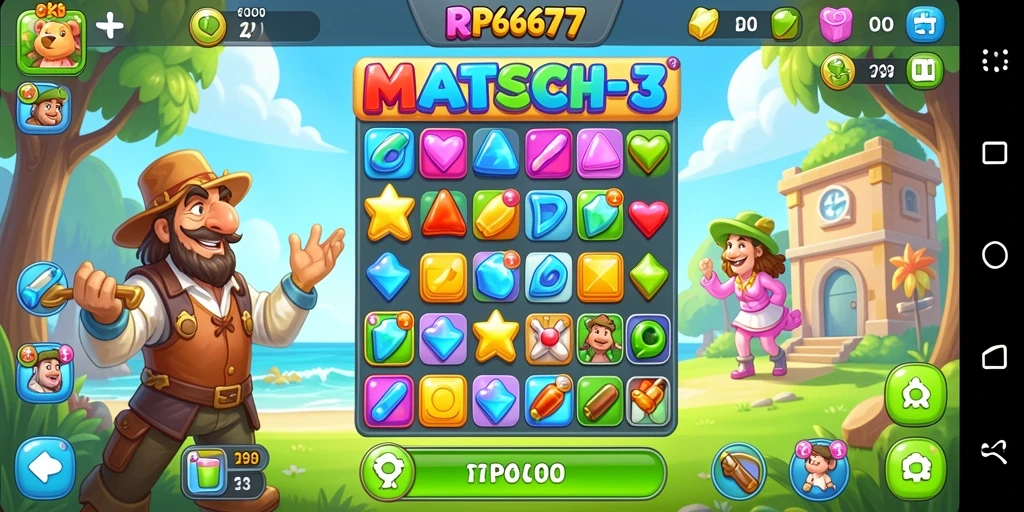 Tampilan gameplay RP6677 yang seru dan penuh warna.