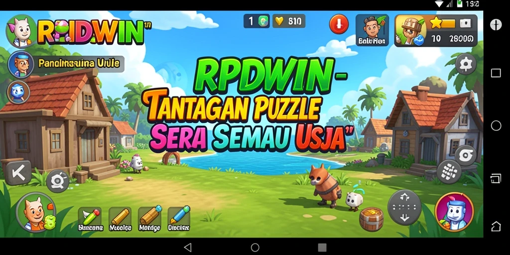 Screenshot RPIDWIN dengan tampilan gameplay puzzle yang menarik.