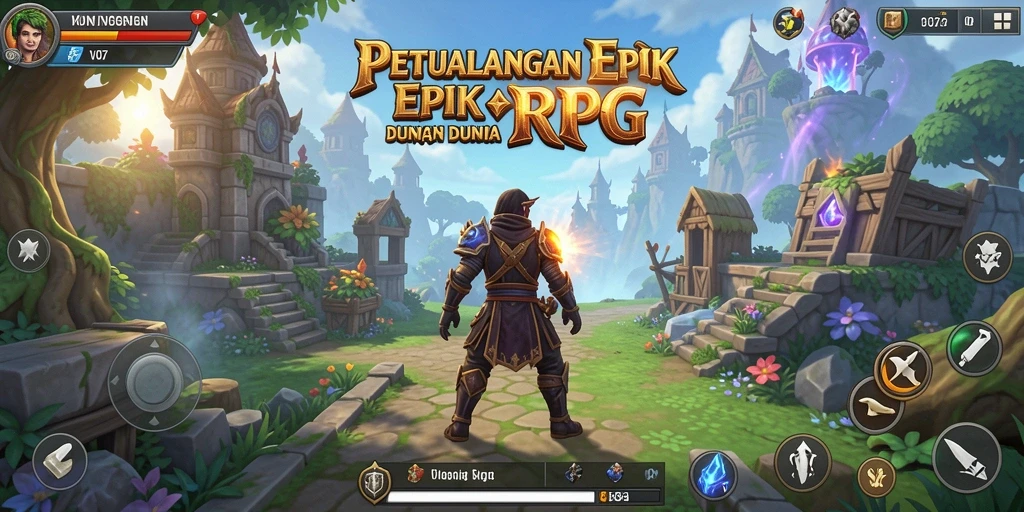 Tampilan gameplay seru di dalam dunia RPG V07.