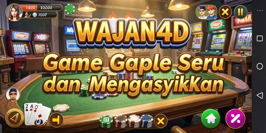 Screenshot gameplay WAJAN4D dengan suasana permainan Gaple yang menarik.