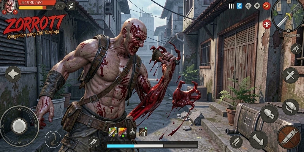Tampilan gameplay menegangkan dari ZORO77 yang membuat jantung berdebar.